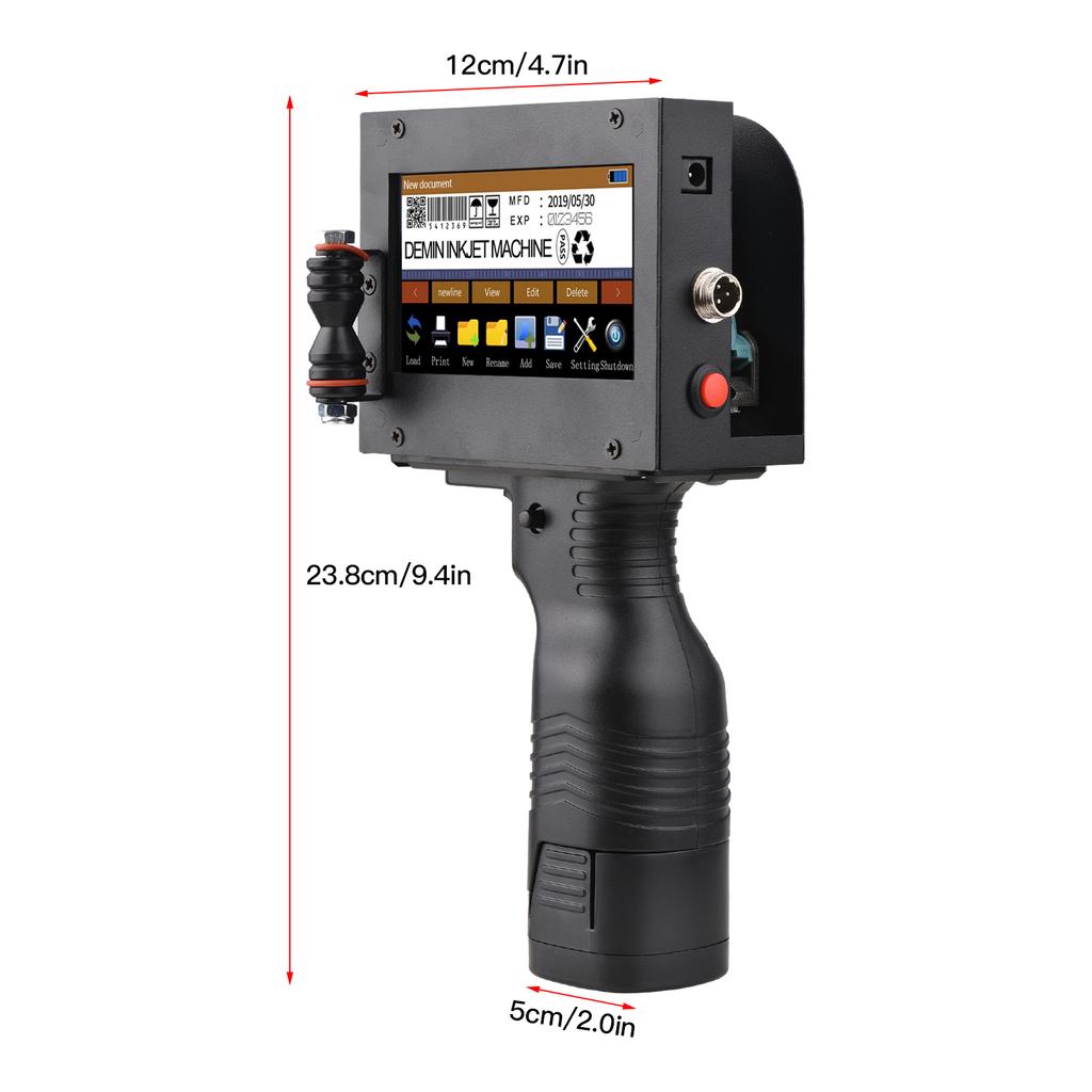 Ручной принтер Портативный струйный принтер Струйный принтер кода с 4,3-дюймовым светодиодом