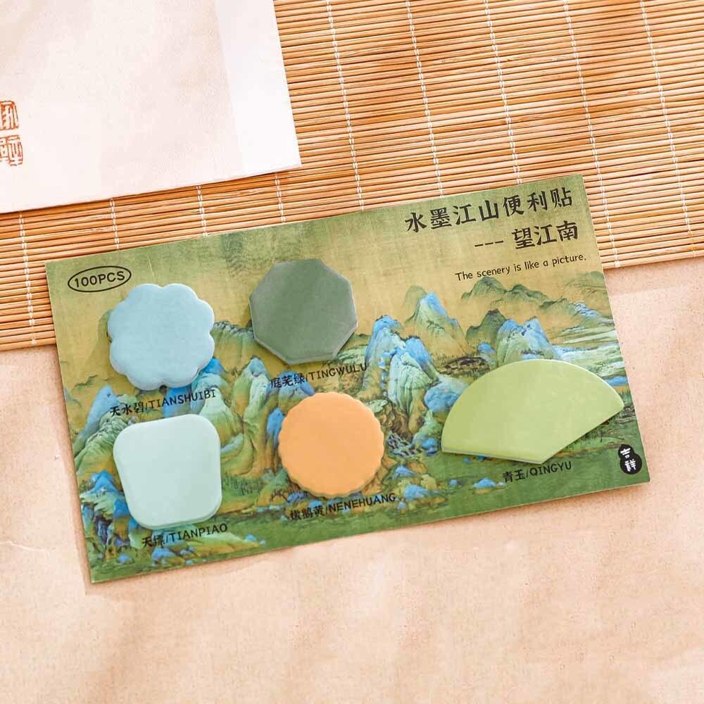 1 шт. Наклейка Милые заметки Китайская тушь Живопись Липкий блокнот Блокноты для записей Офис Школьные принадлежности Канцелярские принадлежности Закладка