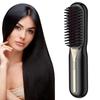 Cordless Electric Hot Comb Anti-Scald Portable Straightening Brush 3 Temp Settings Hair Straightener Comb for Women