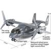 Модель самолета Boeing Bell V-22 Osprey в масштабе 1/400, игрушечный транспортный самолет с откатным механизмом со звуком и светом для детей, коллекция подарков для мальчиков и девочек