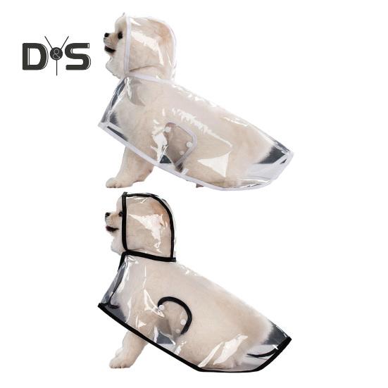 Прозрачный дождевик для домашних животных с капюшоном, водонепроницаемая куртка, модное легкое пальто для домашних животных, пончо для маленьких и средних собак и кошек