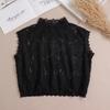 Chiffon Lace Floral Fake Collar for Women High Neck Sweater Blouse Detachable Collars Ladies False Collar Neck Tie Decorative