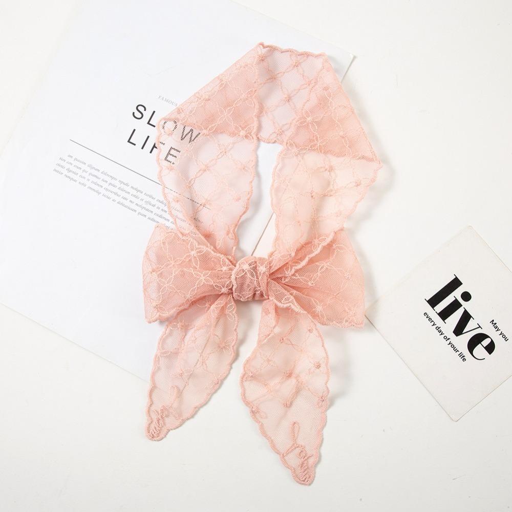 Embroidered Flower Women Narrow Long Scarf Elegant Sunscreen Shawl Ins Female Headscarf Summer