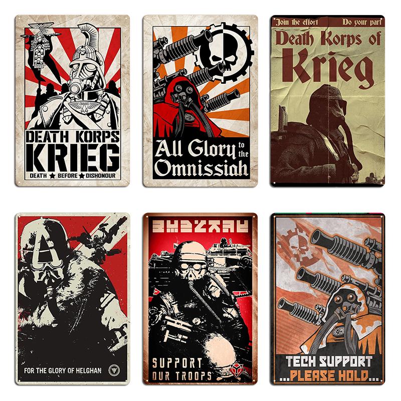 Join the Death Korps Recruitment Poster Glory Of Helghan Alternative Killzone Metal Rusty Classic Cinema Design Tin Sign Poster
