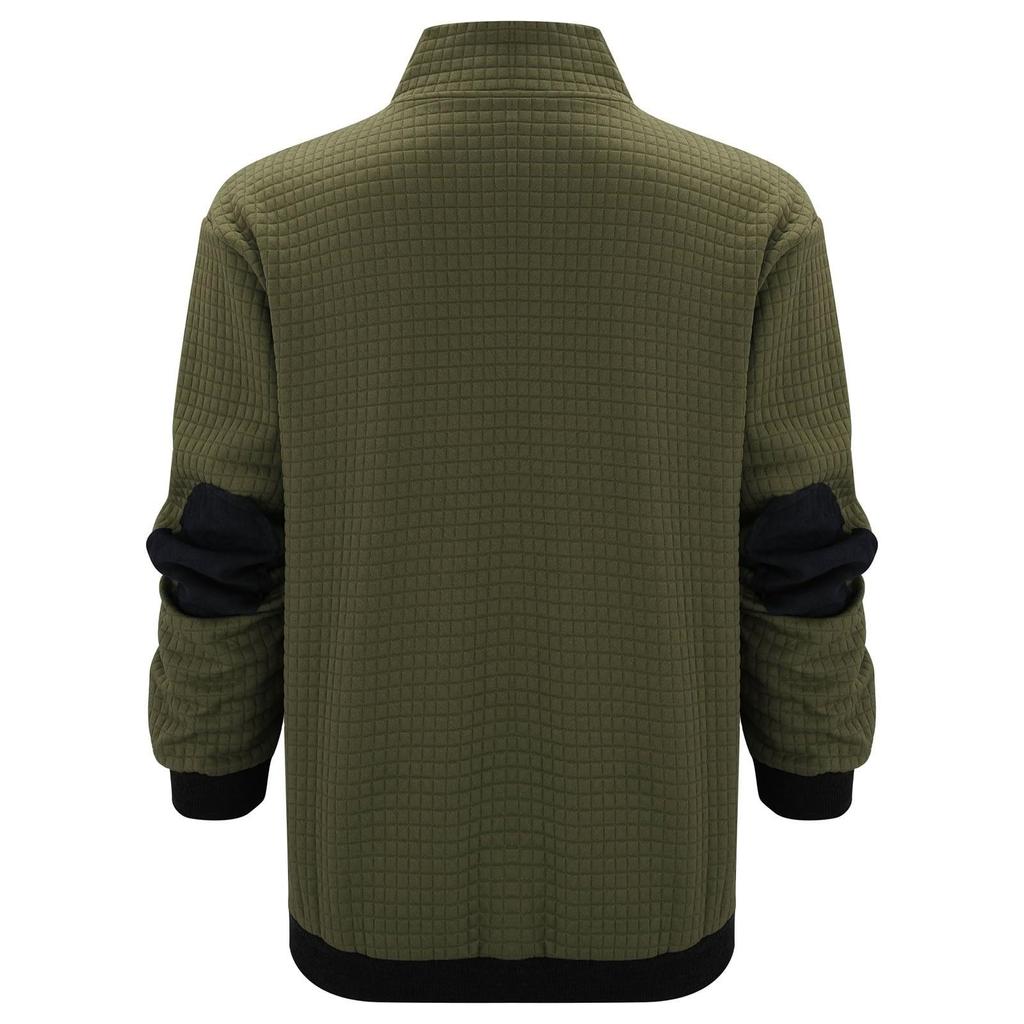 Мужская флисовая толстовка, повседневная, с длинным рукавом, пуловер, 1/4 молнии