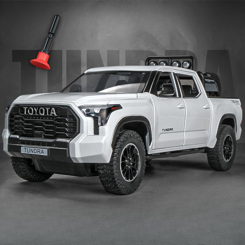 Новая симуляция 1:24 масштаба Toyota TRD Pro Off Road Car Модель Металлический литой пикап Игрушки Транспортные средства для детей Мальчики Звук и свет