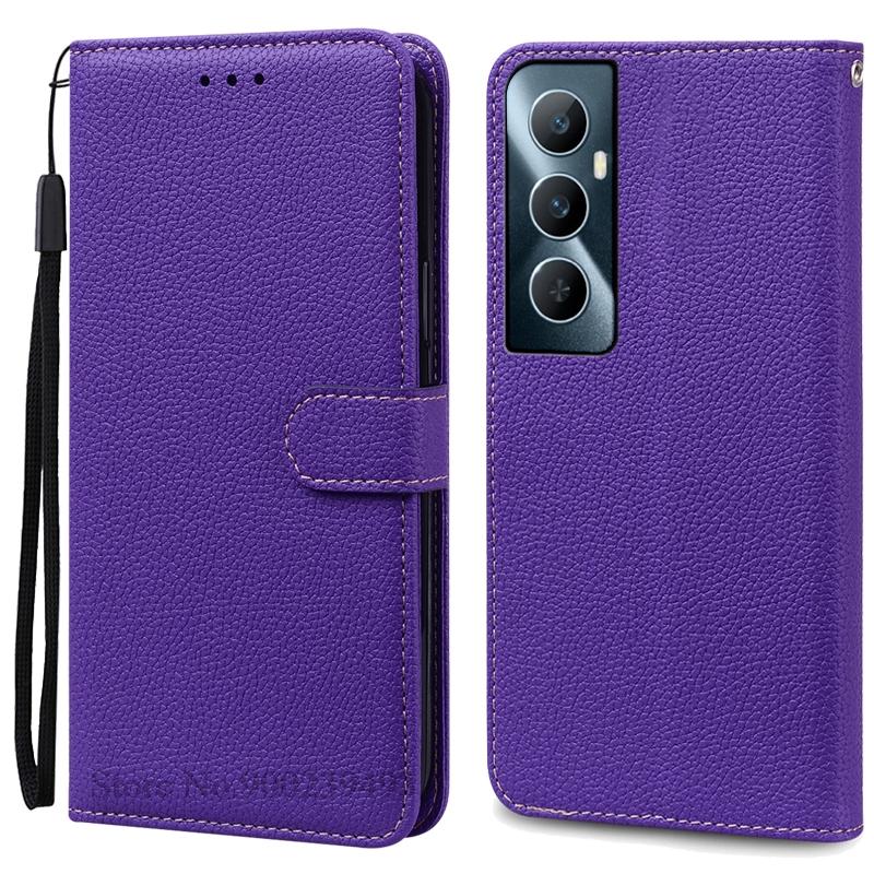 Для Realme C65 Чехол Мягкий Силиконовый Кошелек Кожаный Чехол Для Realme C65 Чехол Флип-Книжка Чехол Телефон Чехол Fundas Shell