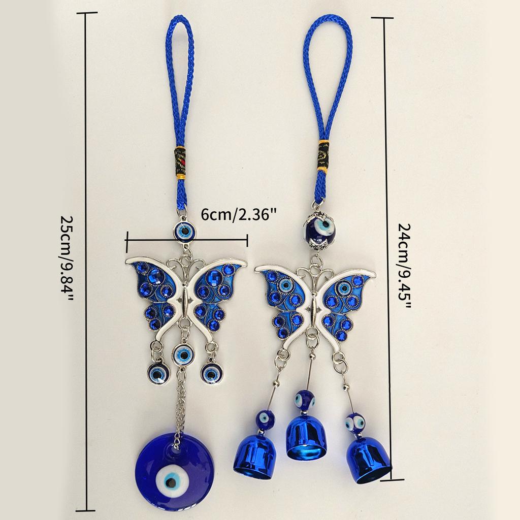 Турецкий сглаз, бабочка, подвеска с колокольчиком, декоративные подвески, домашние подвески для фестиваля, новогодней вечеринки, фона