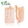 MINTHA Clip Earrings Trendy Rose Gold Color Wedding Daily Fashion Jewelry Rectangle Geometry Earrings For Women
