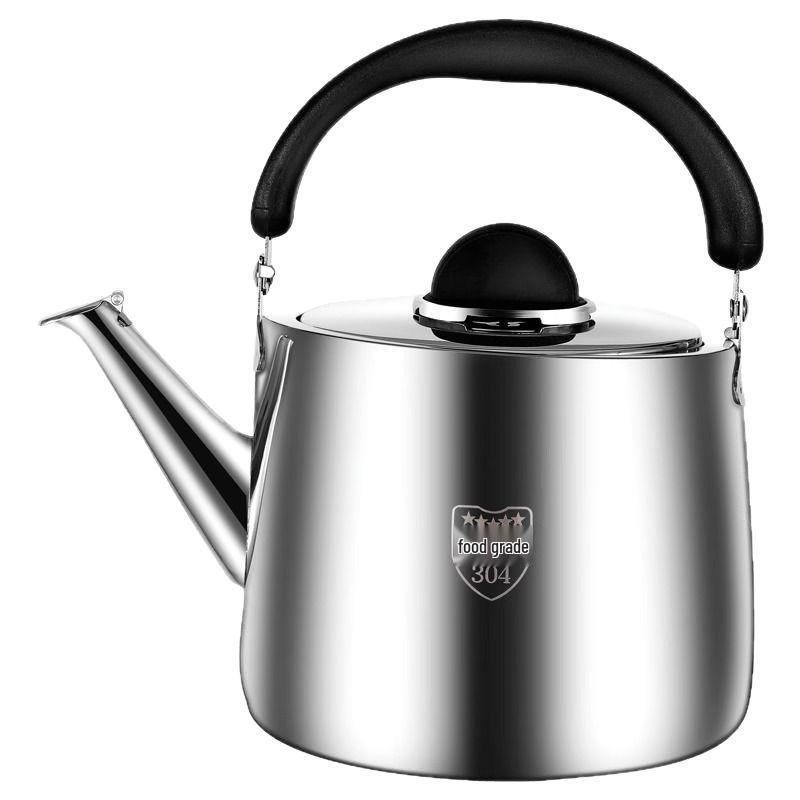 Чайник из нержавеющей стали 304 со свистком для газовых и индукционных плит, большой емкости