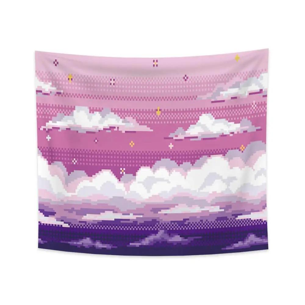 Pink Purple Cloud Scenery Tapestry Office Living Room Tapestry Home Wall Decoration Tapestry