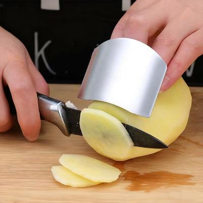 Защита пальцев из нержавеющей стали Регулируемая защита пальцев от порезов Защита для рук многоразового использования для нарезки овощей