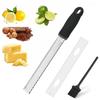 2-Piece Stainless Steel Grater with Cheese Grating Tool, Perfect for Ginger, Daikon Radish, Lemon, Chocolate, Vegetables, and Fruits, Kitchen T