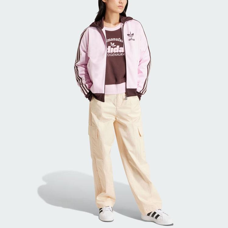 Adidas Оригинальный свитшот с графикой в стиле ретро, женские топы, серо-коричневый, IR6098