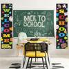 Welcome Back To School Banner Decoration First Day of School Backdrop Door Sign for School Classroom Decorations