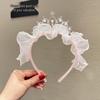 Детская тиара-корона принцессы с бантом из стразов и заколки для волос - Корейские аксессуары для волос для девочек и женщин