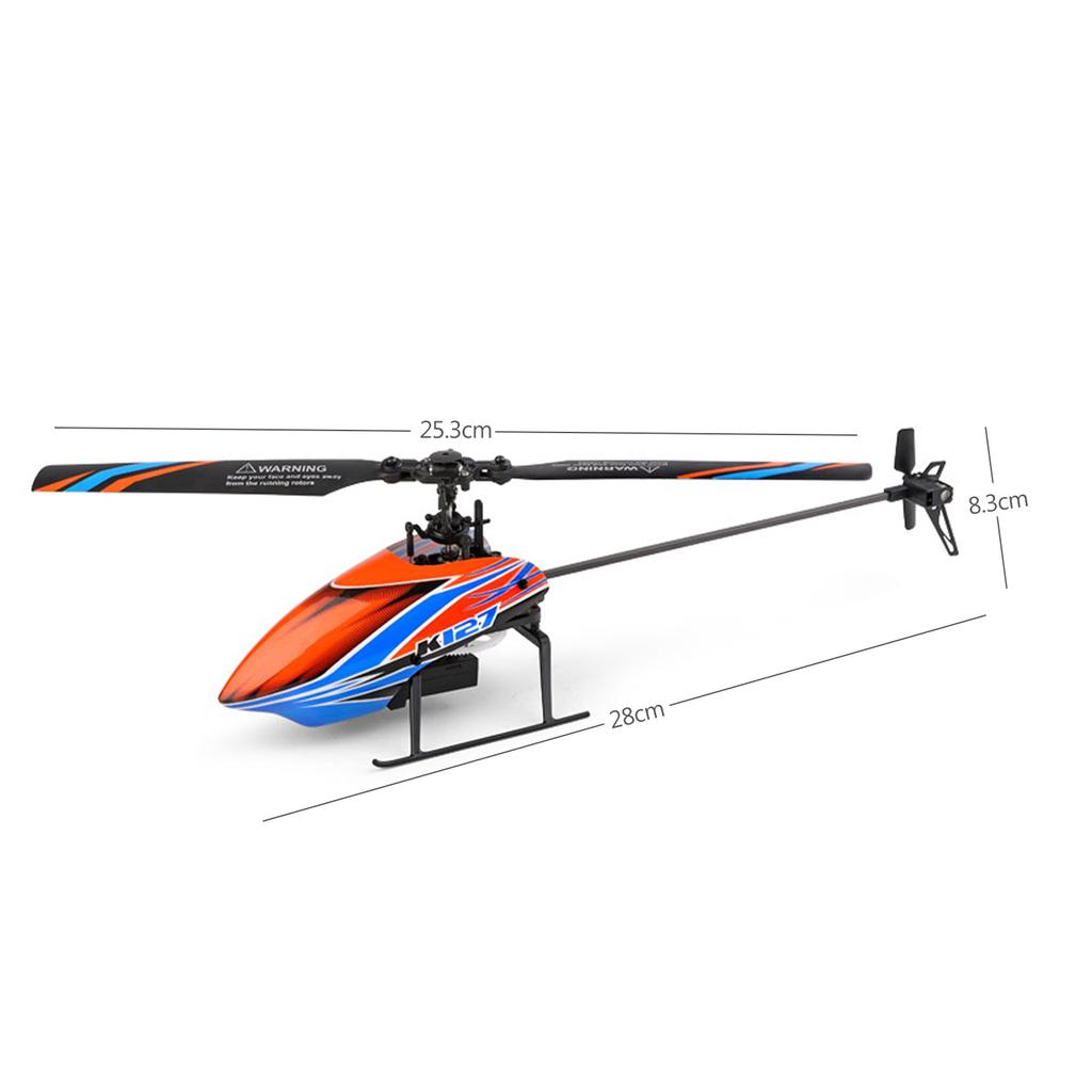 WLtoys XKS K127 RC Helicopter Remote Control Helicopter for Beginners 6-axis Gyro Single Blade RC