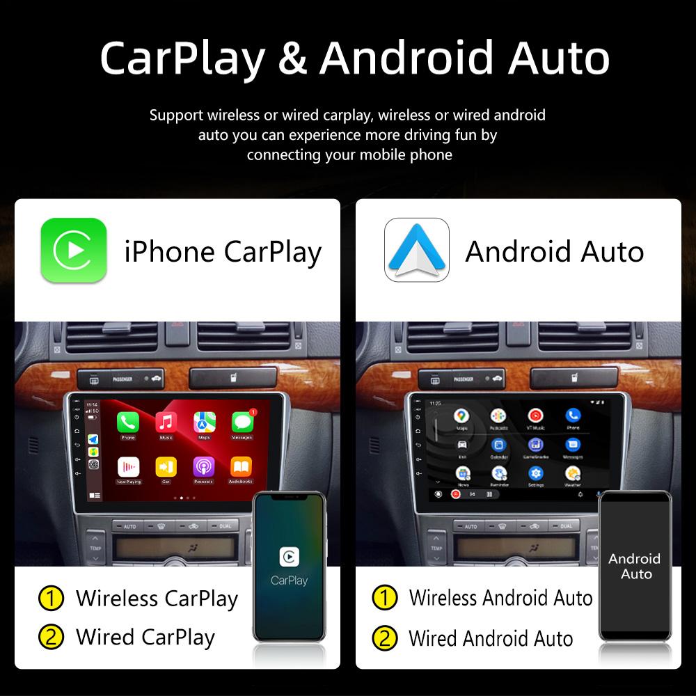 Reakosound Автомобильное радио Carplay 9" GPS Мультимедиа Видео Плеер Android WiFI Камера заднего вида FM Стерео Для Toyota 2002-2008 Avensis
