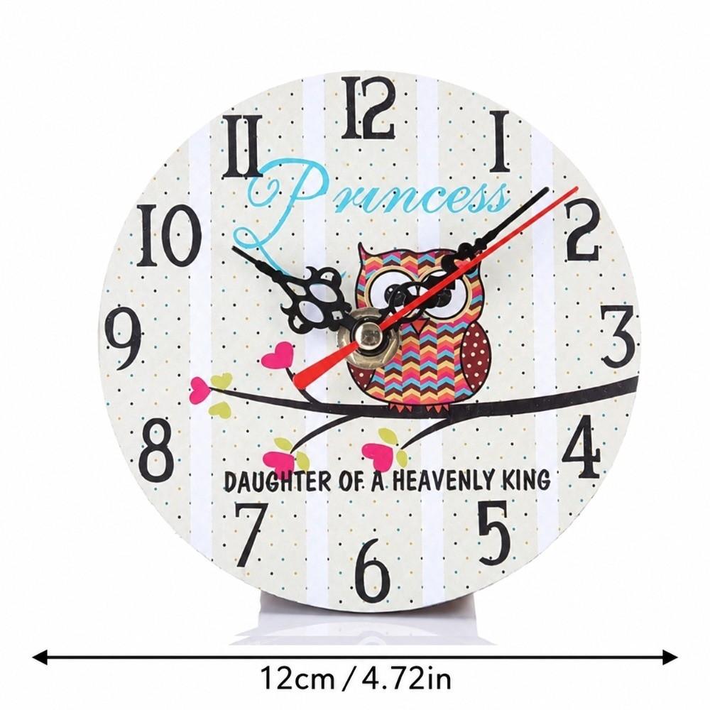 Oil Painting Design Round Wall Clock Wooden Retro Wall Clock Wooden Wall Clock Office Decoration
