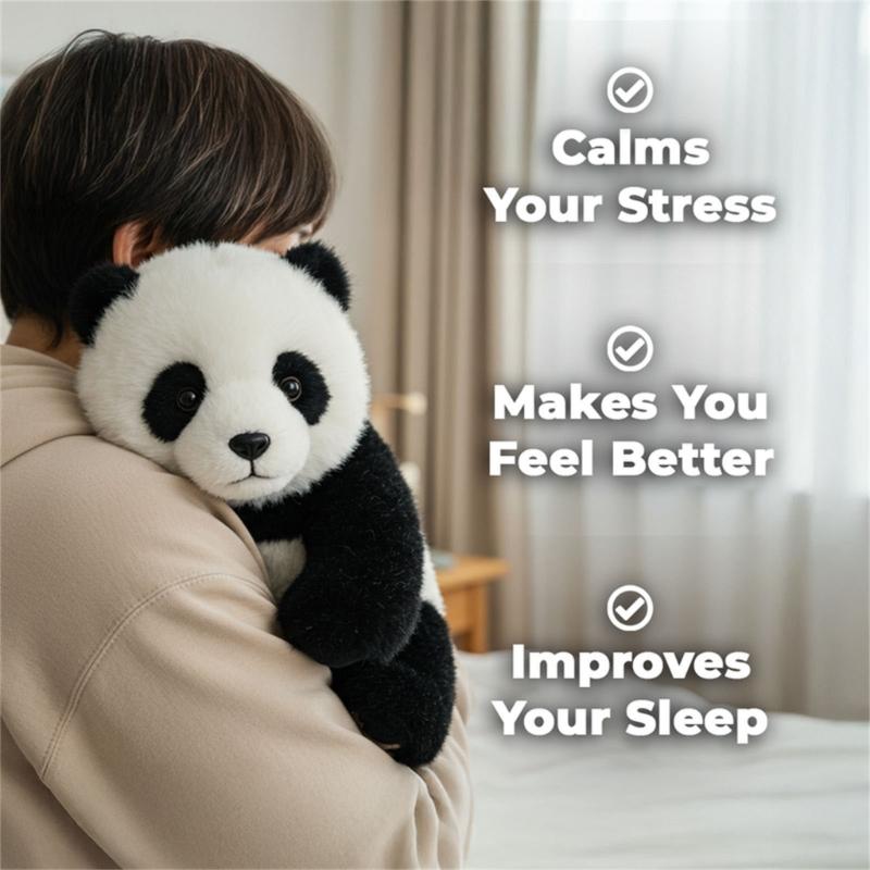Cute Panda Soothing Desk Plush Plush Toy With Premium PP Cotton For Childrens Room Decors Christmas Gift