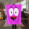 Courage the Cowardly Dog  Print Flannel Blanket, High quality Comfortable for All Seasons, Home Decor, Warmth and Comfort