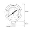 TS-Z52 0-200 PSI/0-14 Bar Range Gas Pressure Gauge Stainless Steel Dual Scale Multipurpose Oil Water Pressure Gauge