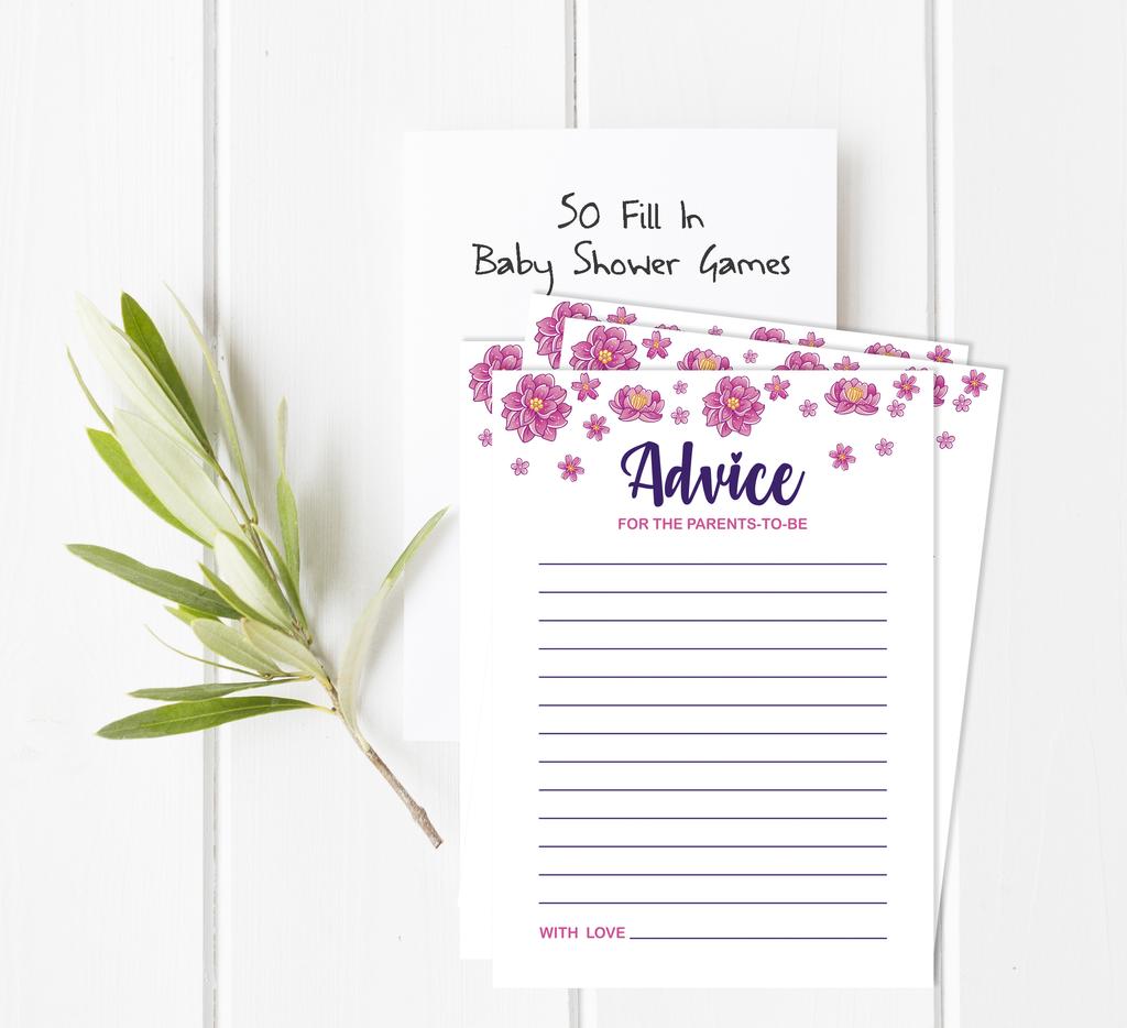 Inkdotpot Игровой набор для детского душа из 50 игр BabyA AlphabetA ABCA Игра Unicorn Floral Party