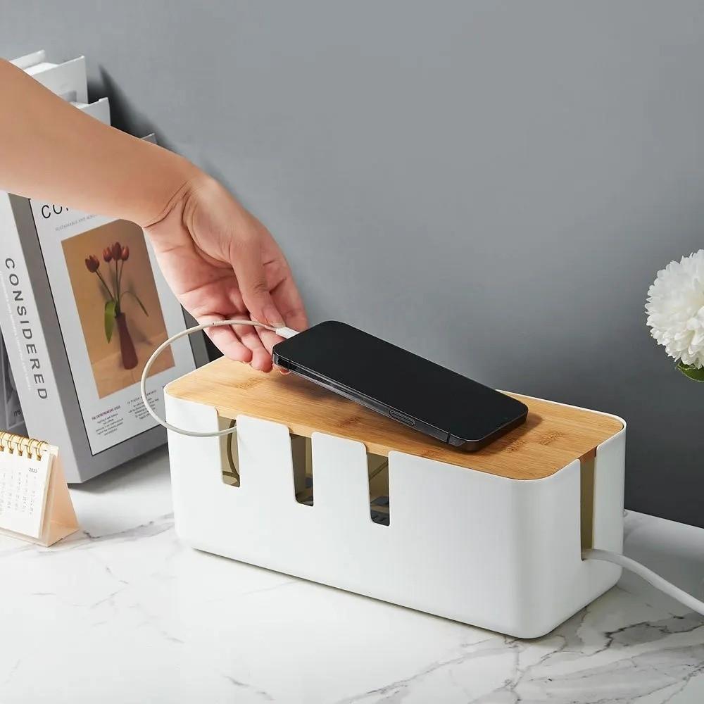 Multifunction Cable Management Box Plastic Plug-in Board Case New Desktop Storage Box