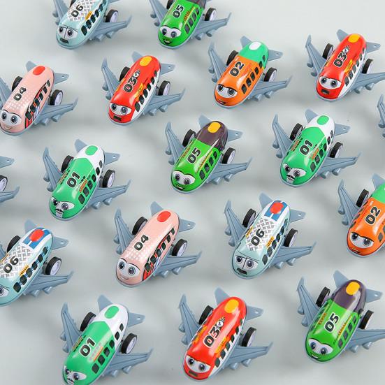 12Pcs Pull Back Wind-up Airplane Toy Educational Spring Clockwork Aircraft Toy Toddlers