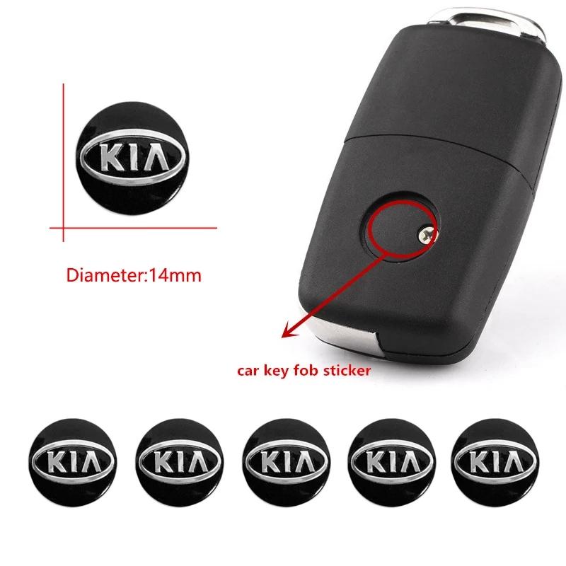 5/10Pcs Aluminium Metal Car Styling Remote Key Stickers For Kia GT-Line Sportage Ceed Rio Picanto Sorento Soul Cerato Venga