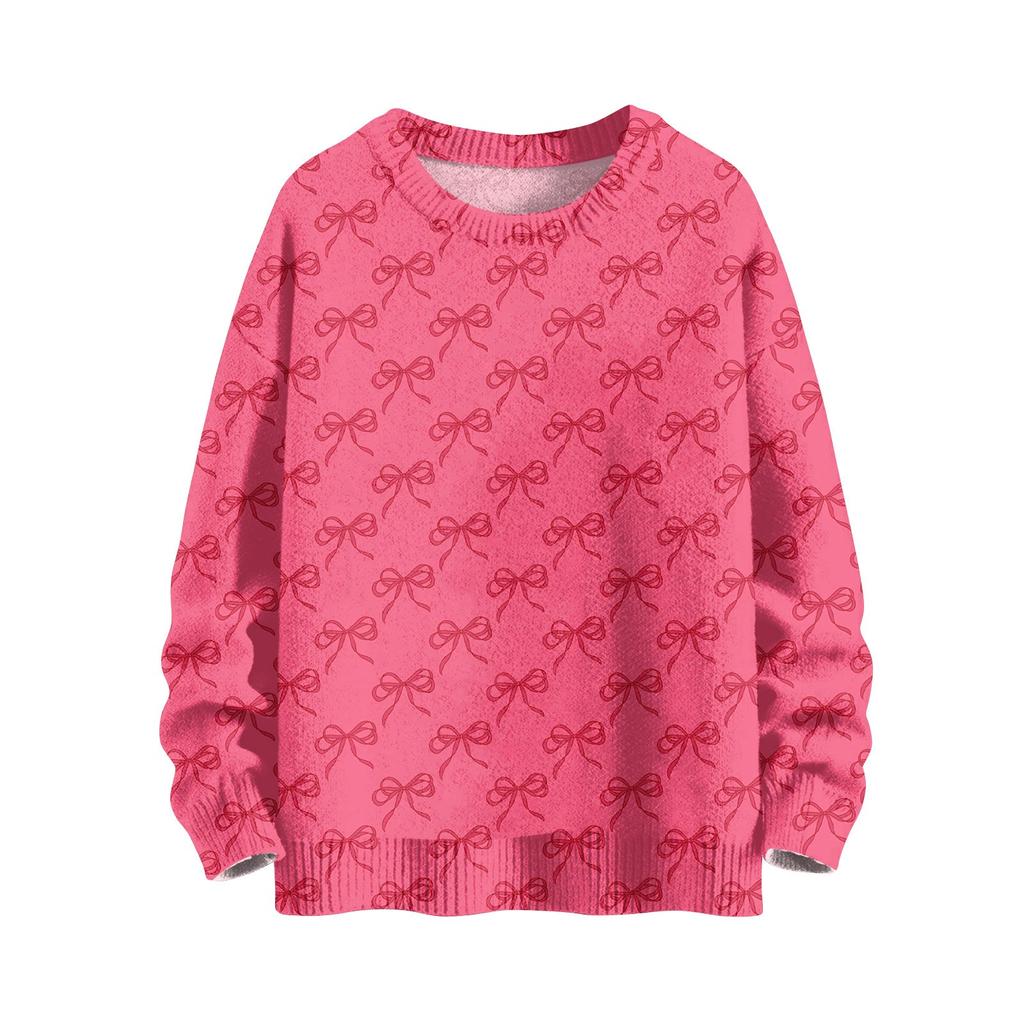 Happy  Sweatshirts For Women Knit Sweater Cute Shirt Fall Crewneck Pullover Tops