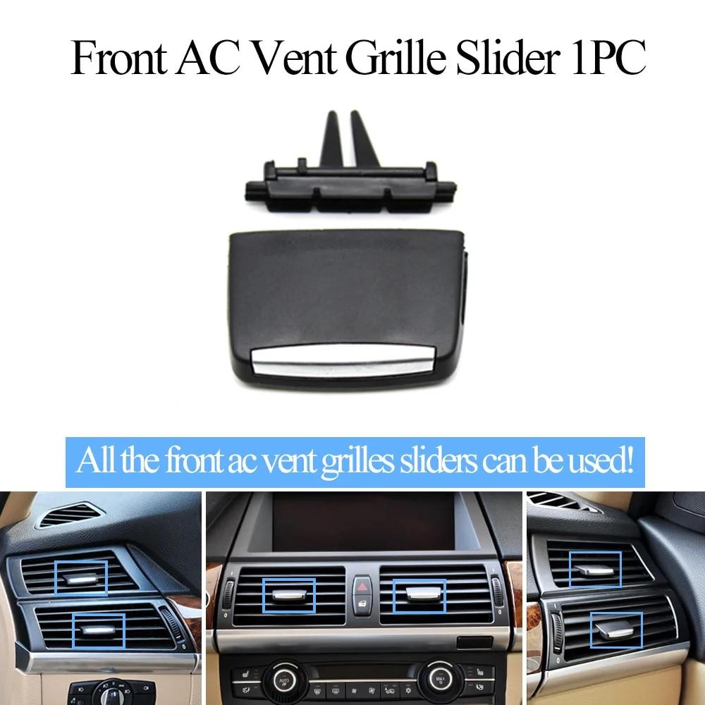 Салон автомобиля спереди и сзади центральный свежий кондиционер AC вентиляционная решетка слайдер зажим для ремонта комплект для BMW X5 E70 X6 E71 E72