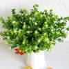 1branch/bouquet Silk Fake Green Plant Simulation Milan Artificial Grass
