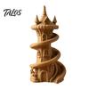 Декор комнаты в стиле фэнтези 3D-печатный ornament-шпиль замка со спиральной лестницей, скульптура из смолы, ретро-поделки из пластика PLA, сказочное украшение для рабочего стола для