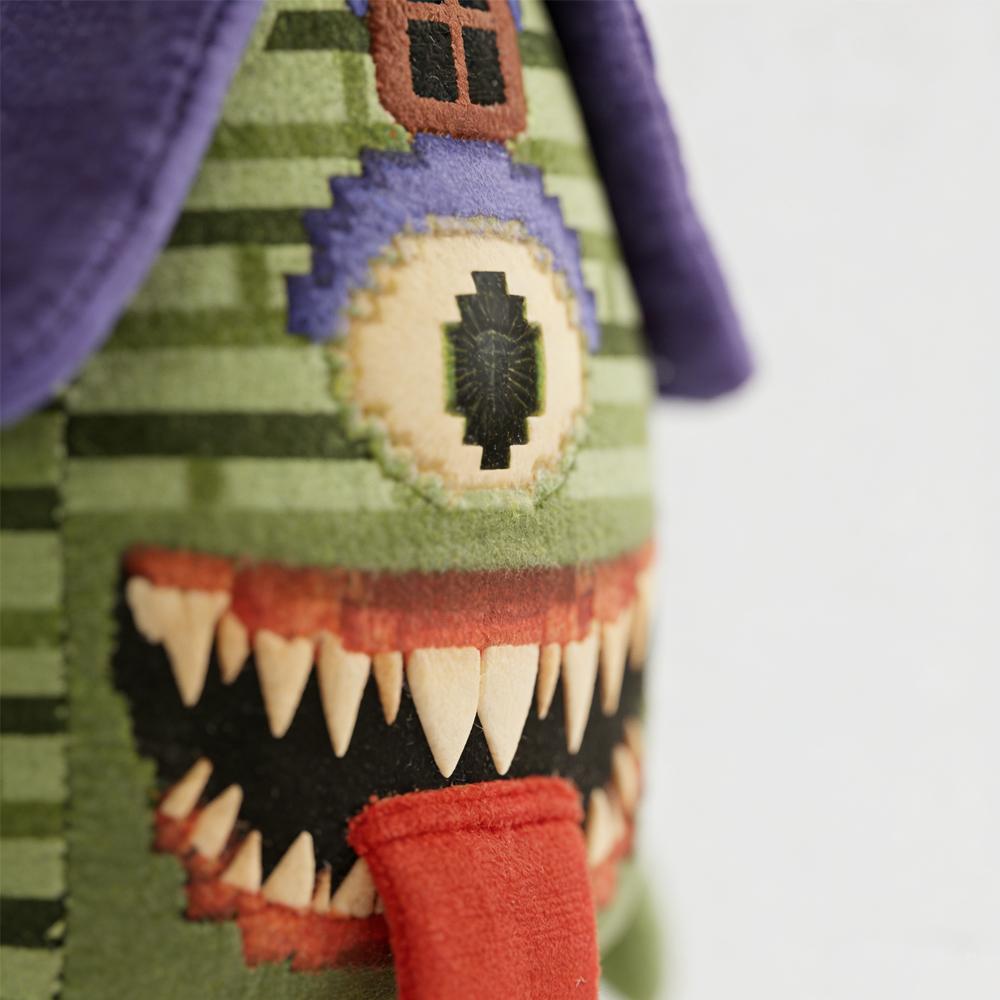 Steal A Brainrot One - Eyed Monster Stuffed Animal Plush Toy, Pixel Art Style Quirky Design Soft Filled Toy for Decoration