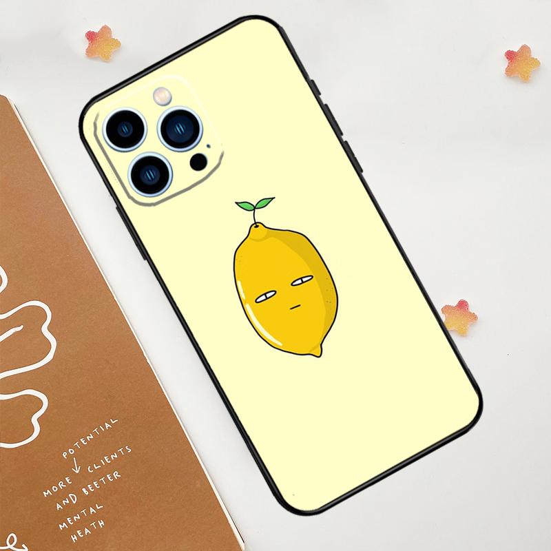 Чехол для телефона в виде лимона для iPhone 15 16 14 13 12 11 Pro Max Plus X XR XS 12 13 Mini Аксессуары для чехла
