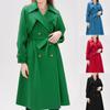 Шерстяное женское пальто, удлиненная накидка, пальто на шнуровке