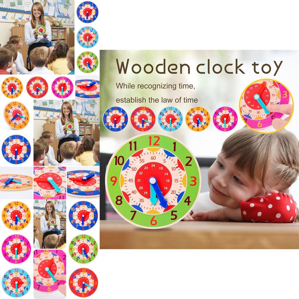 Children's Wooden Clock Toy Perfect For Kindergarten And Elementary Students