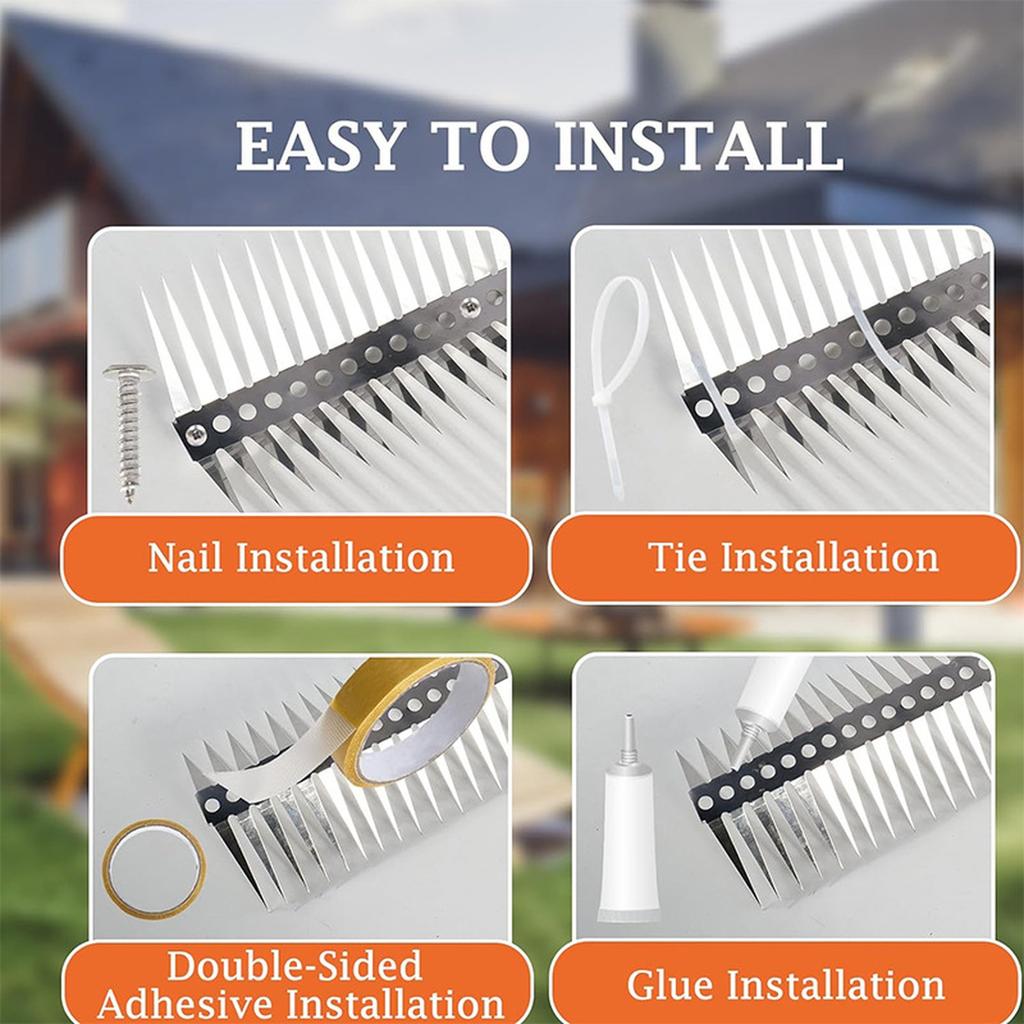 Шипы отпугиватели птиц Отпугивают птиц белок енотов крыс Шипы Шипы для стены сараев забора крыши и коры деревьев