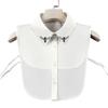 Fake Collar Decoration Versatile Shirt Collar Sweater Accessories White Chiffon Beaded Fake Collar Women'S Shirt Collar