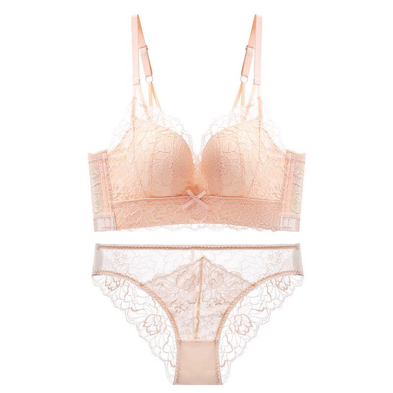 Кружевной Спинка Сексуальный Поддерживающий Бюстгальтер - Беспроводной, Боковая Поддержка, Летний Тонкий