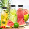 6 шт. Многоразовые прозрачные пластиковые бутылки для сока с крышками, Для напитков, смузи, молочных коктейлей, Контейнеры для хранения в холодильнике