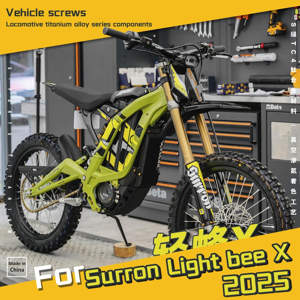 Motorcycle Refit For Surron Light Bee X 2025 model  titanium alloy Screw Complete vehicle