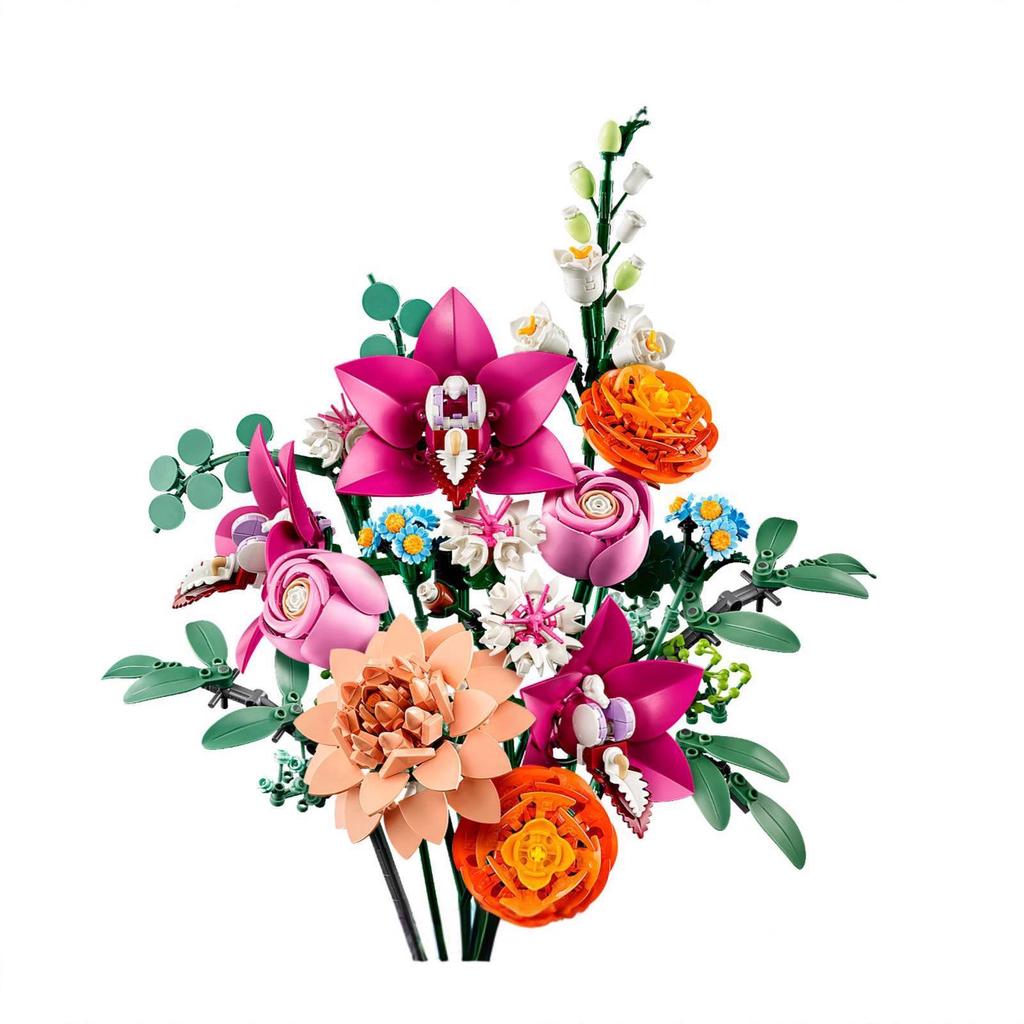 Международный розовый букет роз из Лего, развивающий строительный набор