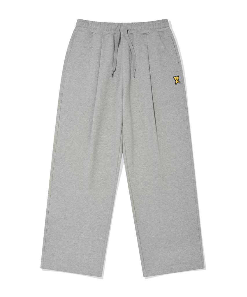 WACKY WILLY One-Pleat Wide Sweatpants Grey