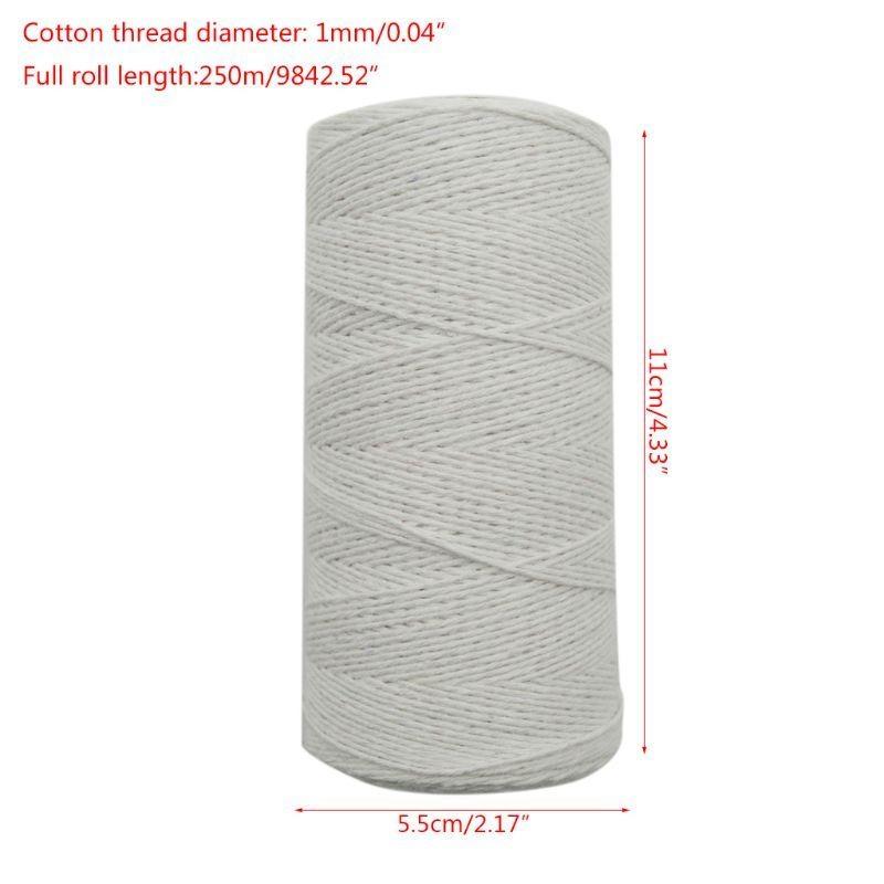Cotton Wrap Yarn White 1mm Weaving Loom Rug Blankets Rugs Crafts Festival Gift