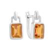 Silver Earrings with Natural Golden Quartz 3.45ct (2165835)