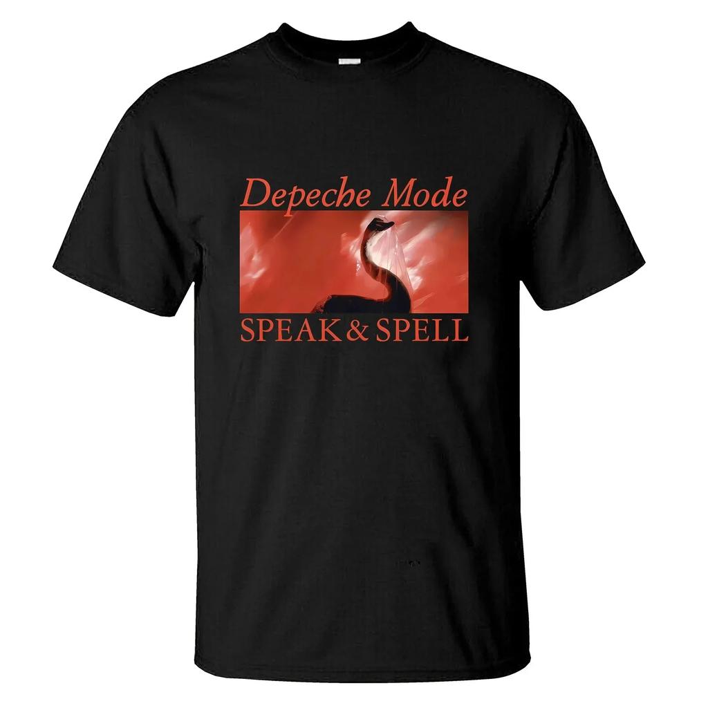 2024 Удивительная футболка Мужская Розы Топы Черный Футболка Depeche Mode Повседневная Оверсайз Двусторонняя Мужская Повседневная Графическая Уличная одежда унисекс