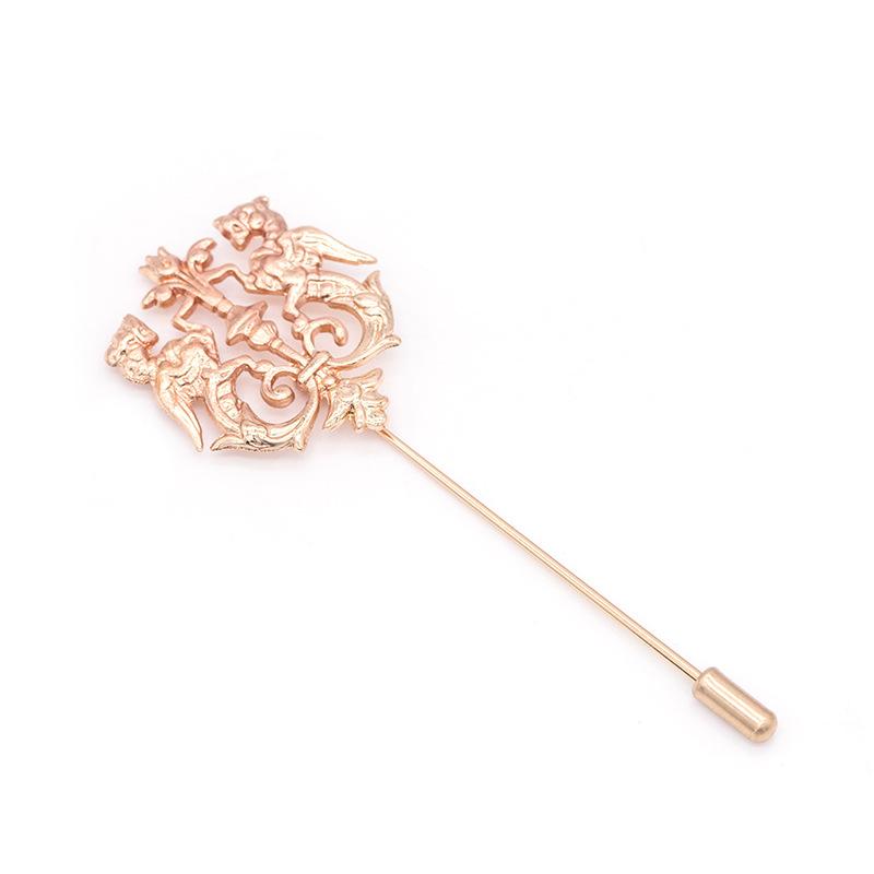 Z80 Ретро Двойной Лев Корейская Брошь, Брошь-Слово, Оригинальная Персонализированная Булавка, Украшение для Костюма Рубашки