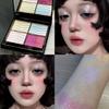 Палитра теней Color Block Dream Четырехцветные Блестящие Хамелеон Эффект Перламутровые Сияющие Легко Наносятся Стойкие Не Осыпающиеся Пюреобразные